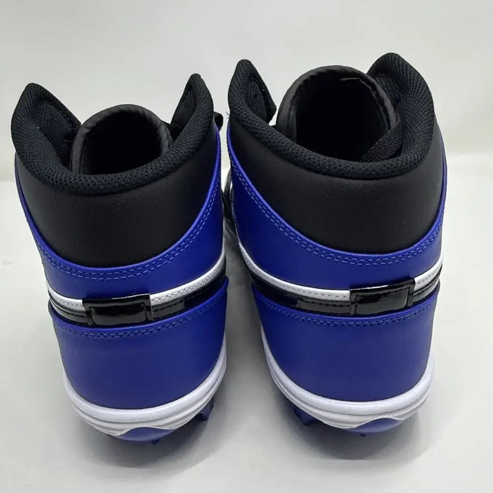 Nike Air Jordan 1 Mid TD Football Cleats Mens 12 FJ6805-401 Game Royal Blue